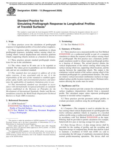 Astm Rounding ASTM E2955-13(2026) - Standard Practice for Simulating Profilograph ...