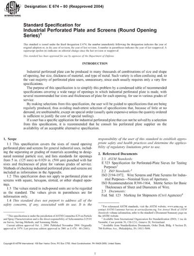 Standards PDF Cover Page