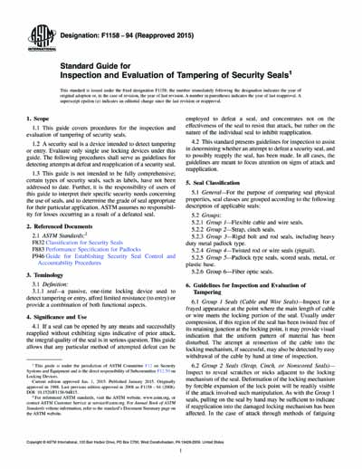 Standards PDF Cover Page