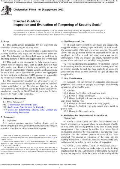 Standards PDF Cover Page