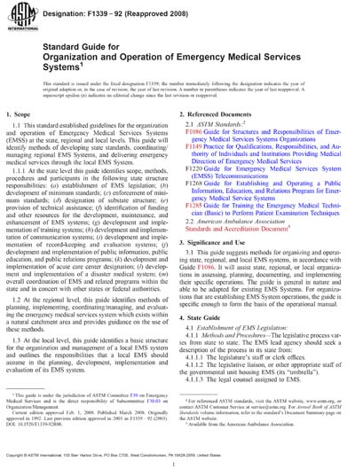 Standards PDF Cover Page
