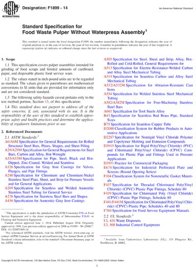 Standards PDF Cover Page