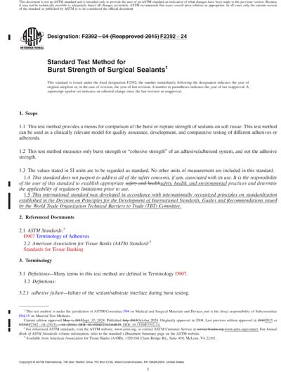 ASTM F2392-24 Red - Standard Test Method for Burst Strength of Surgical ...