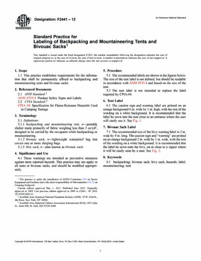 Standards PDF Cover Page