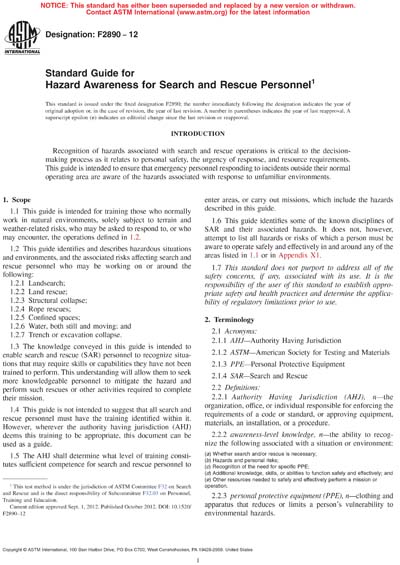 Standards PDF Cover Page