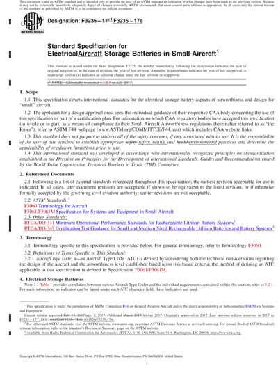 ASTM F3235 17a Red Standard Specification For Aircraft Storage 