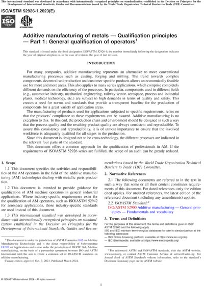 ASTM ISO/ASTM52926-1-23 - Additive manufacturing of metals ...