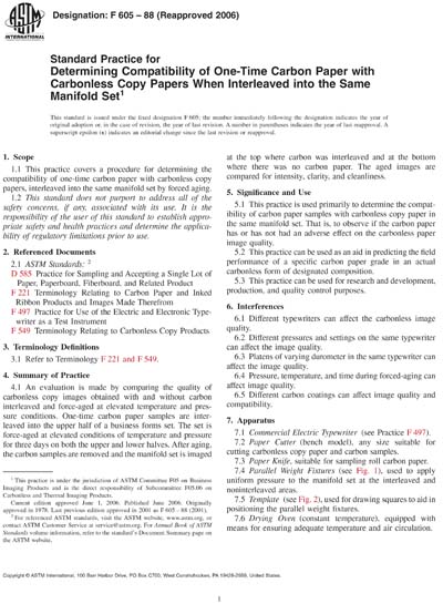 F605 ASTM F605-88(2006) - Standard Practice for Determining Compatibility of ...