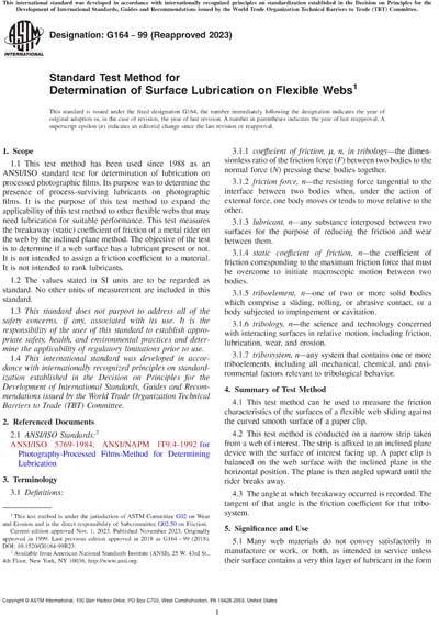 ASTM G164-99(2023) - Standard Test Method for Determination of Surface ...