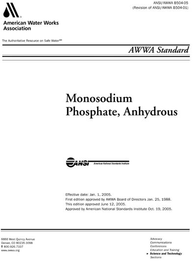 Standards PDF Cover Page