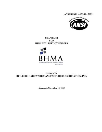 Standards PDF Cover Page