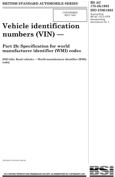 BS AU 175 2b 1983 Vehicle Identification Numbers VIN Specification bs-au-175-2b-1983-vehicle-identification-numbers-vin-specification