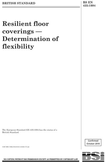 Iso 435 BS EN 435:1994 - Resilient floor coverings. Determination of ...
