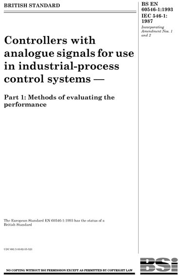 BS EN 60546-1:1993 - Controllers with analogue signals for use in ...