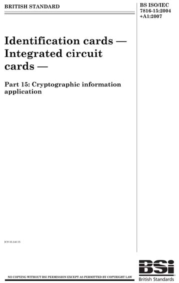 Standards PDF Cover Page