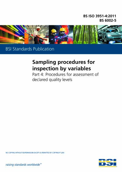 BS ISO 3951-4:2011 - Sampling procedures for inspection by variables ...