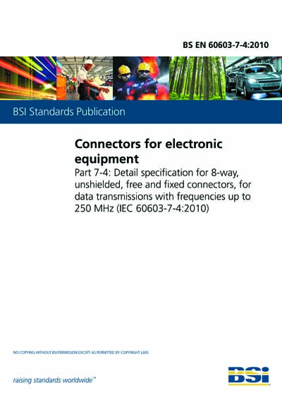 BS EN 60603-7-4:2010 - Connectors for electronic equipment. Detail ...