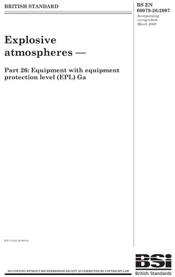Bs En Explosive Atmospheres Equipment With Equipment