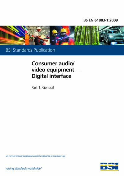 BS EN 61883 1 2009 Consumer Audio video Equipment Digital Interface 