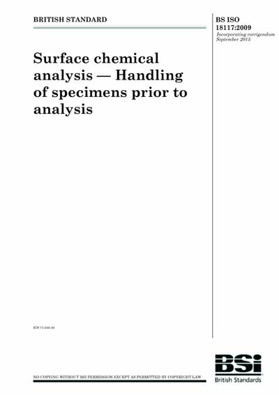 Iso 3187 Sampling Guidelines.pdf BS ISO 18117:2009 - Surface chemical analysis. Handling of specimens ...