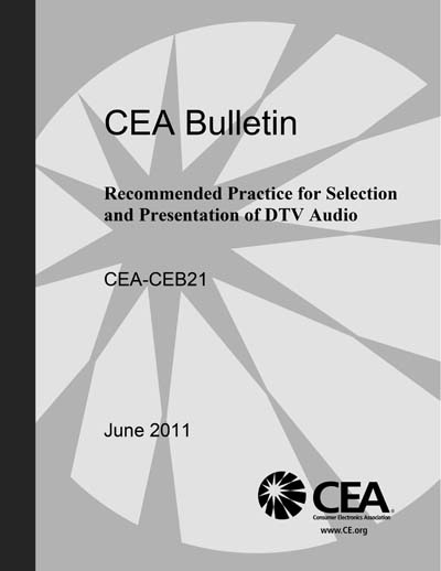 CEA CEB21-2011 - Recommended Practice for Selection and Presentation of ...