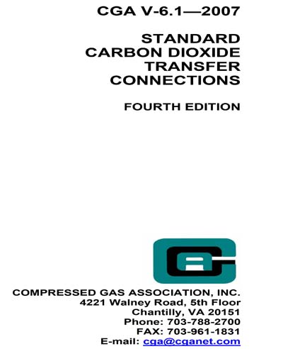 CGA V-6.1 - Standard Carbon Dioxide Transfer Connections. Published on ...