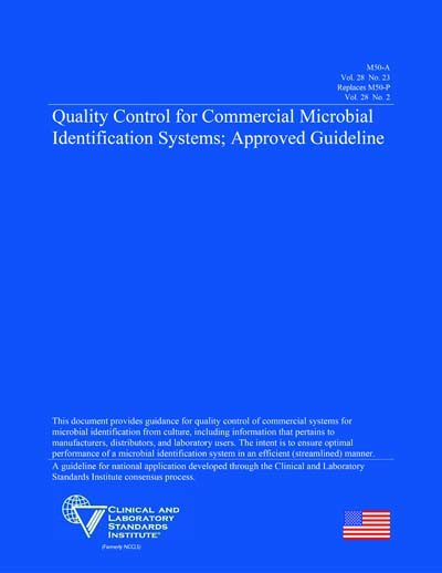 Clsi M50 A Quality Control For Commercial Microbia!   l Identification - standards pdf cover page
