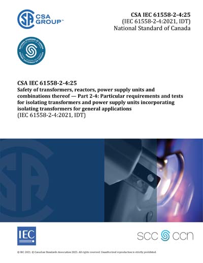 CSA IEC 61558-2-4-2025 - Safety of transformers, reactors, power supply ...