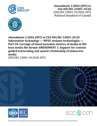 Csa File Format CSA ISO/IEC 23001-10-20/A1-2026 - Amendment 1:2026 to CSA ISO/IEC 23001 ...