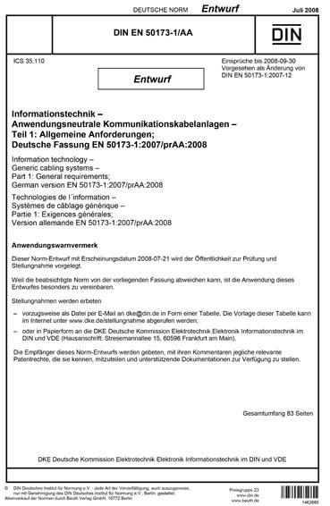 Standards PDF Cover Page