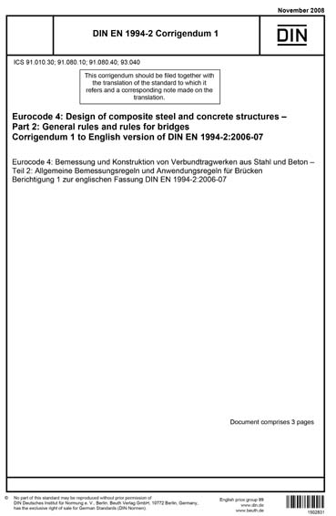 DIN EN 1994-2 Berichtigung 1:2008 - Eurocode 4: Design of composite ...