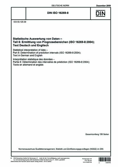 DIN ISO 16269-8:2009 - Statistical interpretation of data - Part 8 ...