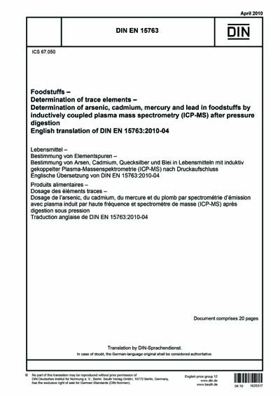 Rapport d'analyse d'eau potable n°C10-37581-D02 du 13/10/2010