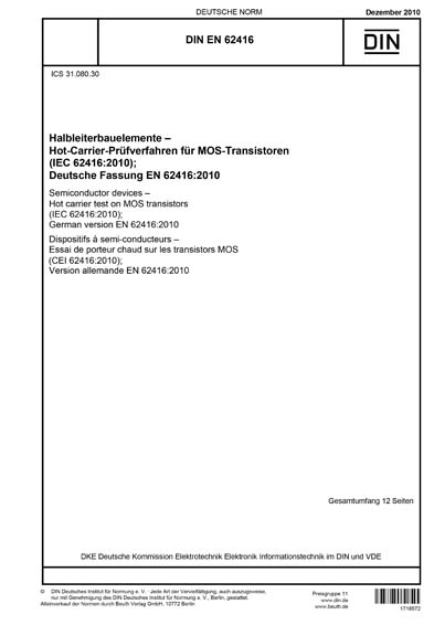 DIN EN 62416:2010 DE - Halbleiterbauelemente - Hot-Carrier ...