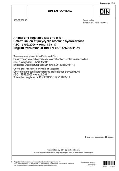 Iso 1553 DIN EN ISO 15753:2011 - Animal and vegetable fats and oils ...
