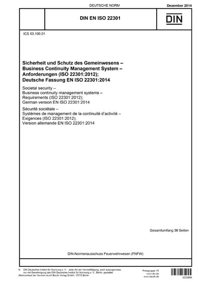 Standards PDF Cover Page