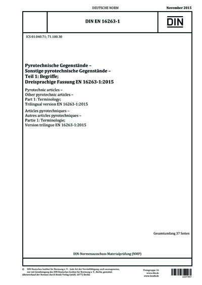 DIN EN 16263-1:2015 - Pyrotechnic articles - Other pyrotechnic articles ...