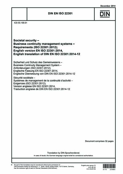 Standards PDF Cover Page