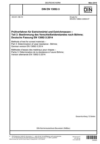 DIN EN 13892-3:2015 DE - Prüfverfahren für Estrichmörtel und ...