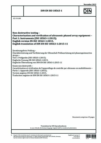 DIN EN ISO 18563-1:2015 - Non-destructive testing - Characterization ...