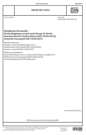 DIN EN ISO 14556:2017 DE - Metallische Werkstoffe ...
