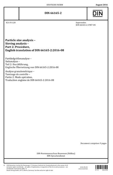 Standards PDF Cover Page