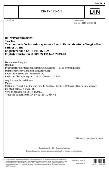 DIN EN 13146-1:2019 - Railway applications - Track - Test methods for ...