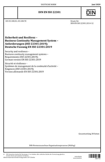 Standards PDF Cover Page