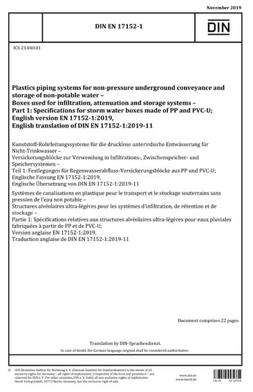 DIN EN 17152-1:2019 - Plastics piping systems for non-pressure ...