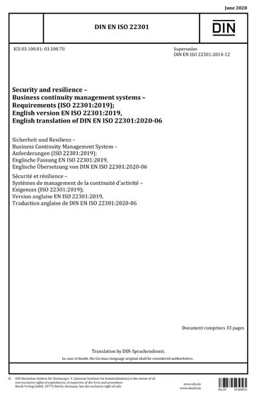 Standards PDF Cover Page
