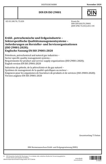 Standards PDF Cover Page