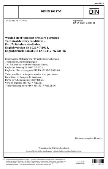 Standards PDF Cover Page