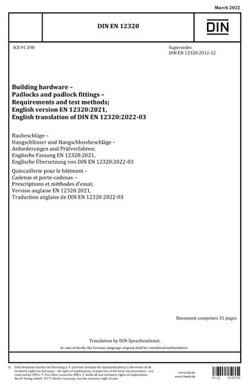 Standards PDF Cover Page