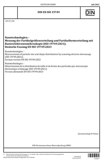 Standards PDF Cover Page